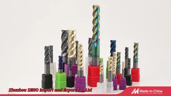 Solid End Mills CNC Chip Breaker Carbide Cutter for Titanium Alloy